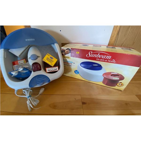 Sunbeam Humidifier & Homedics Foot Bath