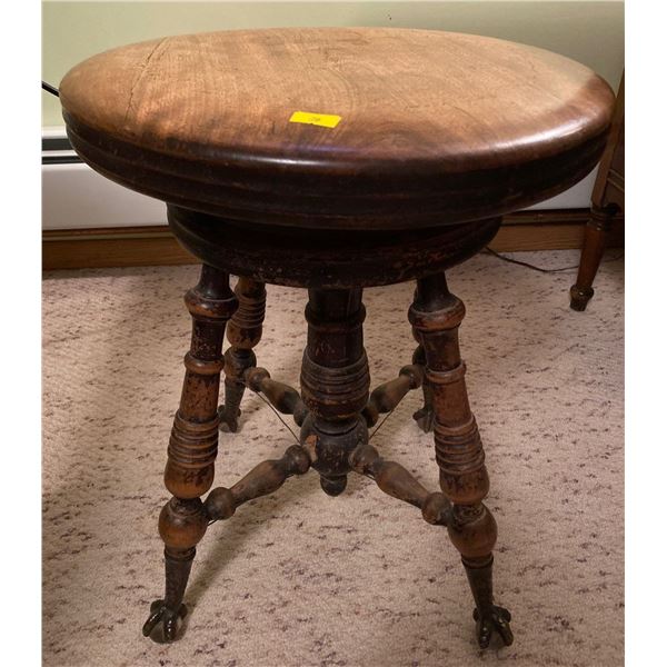 Claw Foot Piano Stool