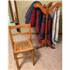 Image 1 : Quilt Rack With Three Quilts And Small Antique Chair