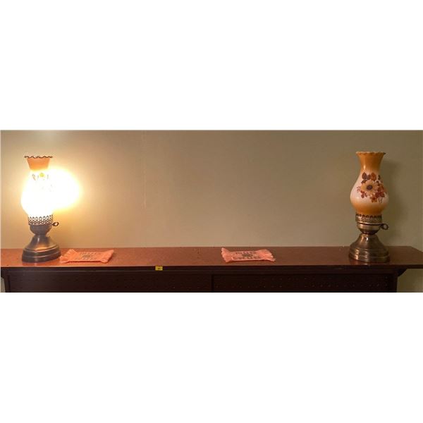Pair Small Bedside Lamps