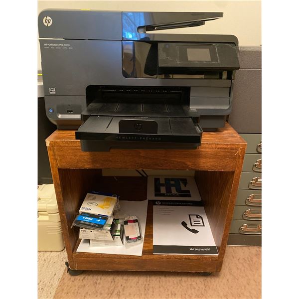 HP Office Jet Pro 8610 & Printer Stand On Casters