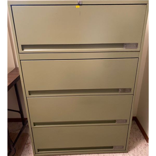Avacado Green 4 Drawer Filing Cabinet 36W x 18D x 54T