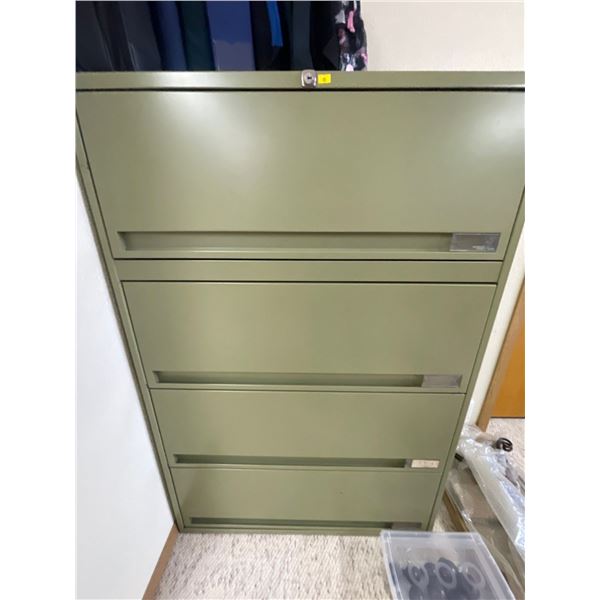 Avacado Green 4 Drawer Filing Cabinet 36W x 18D x 54T