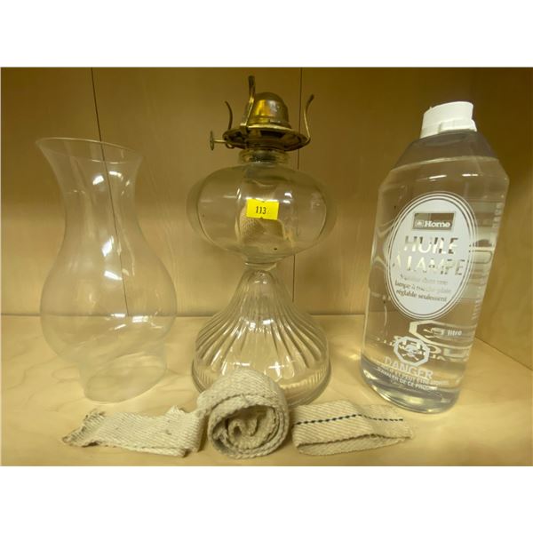 Oil Huricane Lamp With Oil & Wicks
