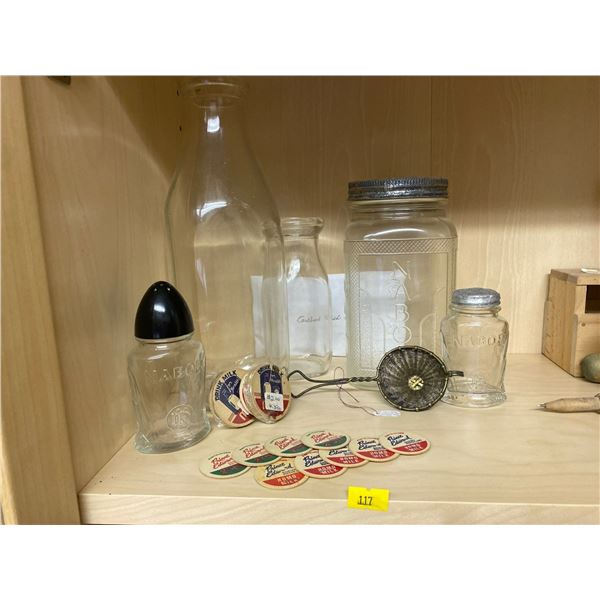 Milk Bottle Collection & Cardboard Tops
