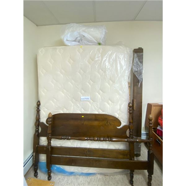 Double Bed With Wood Headboard Footboard