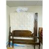 Image 1 : Double Bed With Wood Headboard Footboard