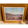 Image 1 : Peace River Dunvegan Bridge Picture Oak Frame