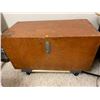 Image 1 : Brown Wood Trunk Hidden Compartment Roller Not Included