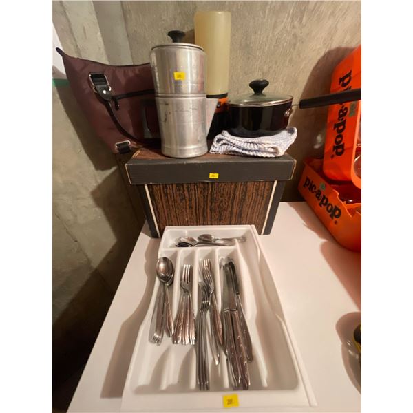 Tin Camper Set Lamp Insulated Bag