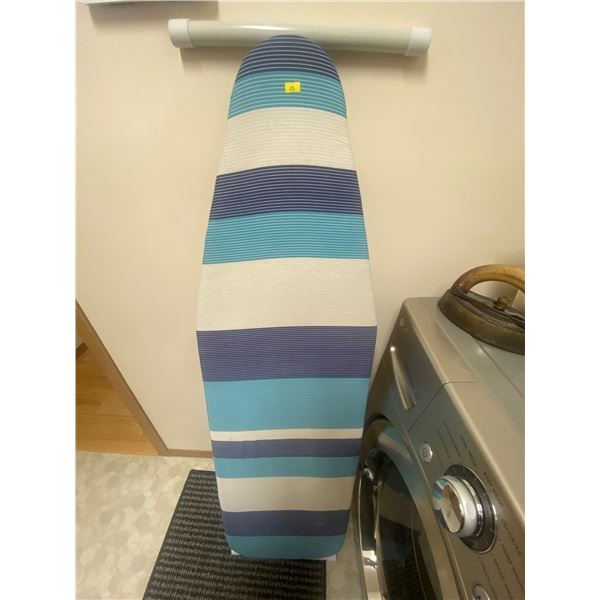 Ironing Board Antique Flat Iron - Electric Iron - Wood Peg Bucket