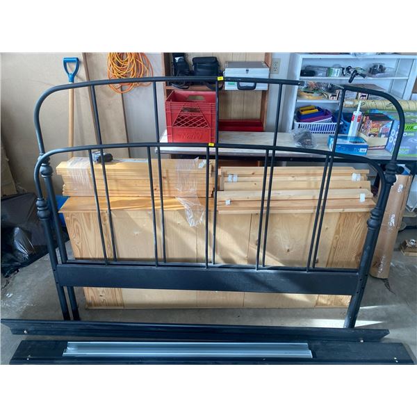 Ikea Sultan Lad Double Black Metal Bed Frame