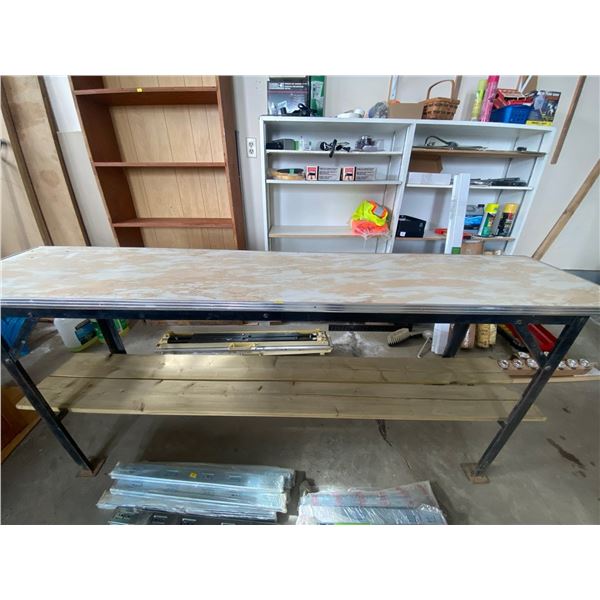 Metal Shop Bench Contents Not Included 72L x 16D x 30H