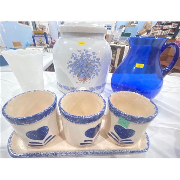 Ceramic Water Jug & Extras