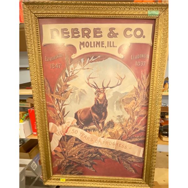 Deere & Co. Moline, Ill. & Easel 19 x 29
