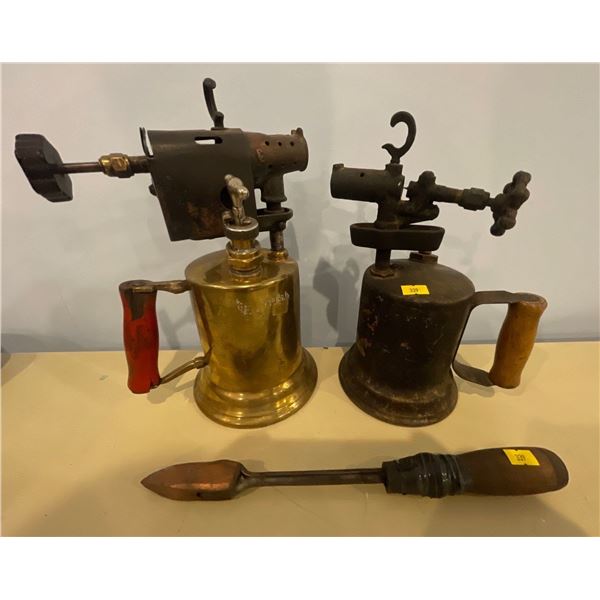Antique Blow Torches & Iron