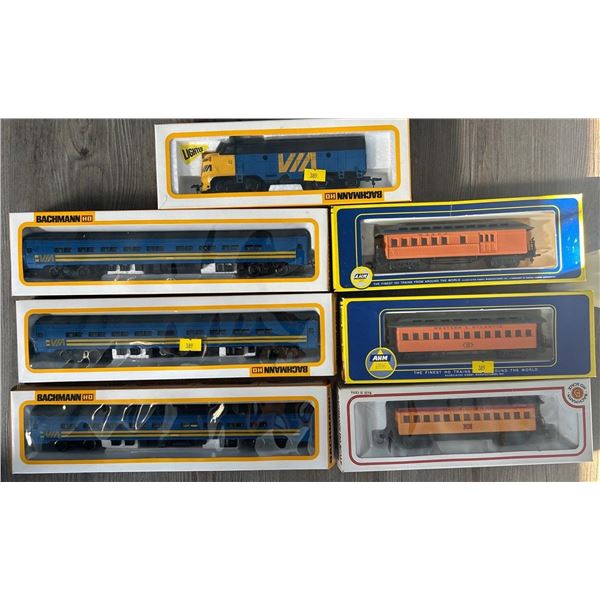 Various Electric Railway Freight Cars and Box Cars For Model Set Up