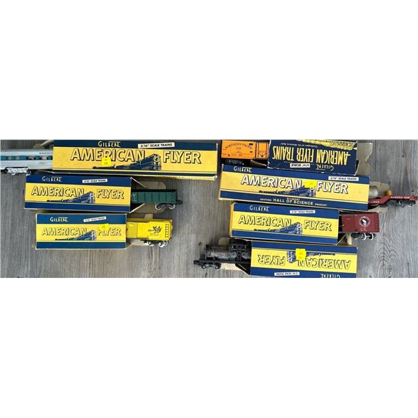 American Flyer Vintage 3/16" scale Box Cars And Freight Cars For Your Train Set