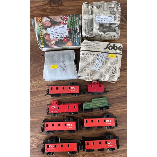 Collection of CN Rail Box Cars w/ a few Mystery Wrapped Surprise Packs