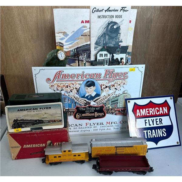 American Flyer Tin Signs and Railway Items