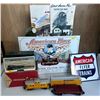 Image 1 : American Flyer Tin Signs and Railway Items
