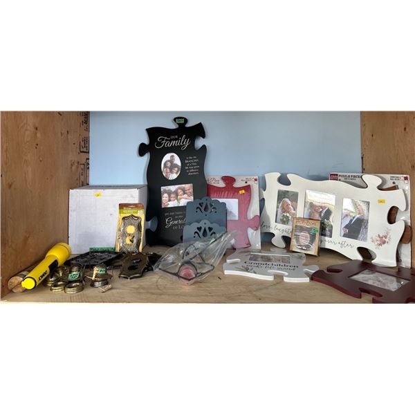 Large Lot Of Assorted Puzzle piece Frames and more!
