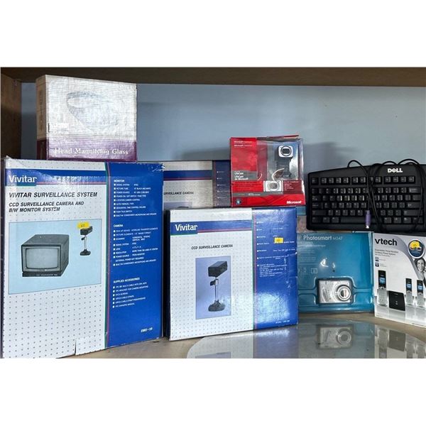 Vivitar Surveillance System with Two Cameras + Two Digital Small Cams w/keyboard &cordless phone
