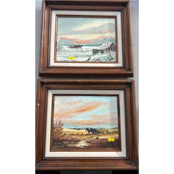 J Doell Beautiful Art Work on Seasons  x 2