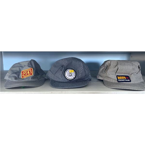 Three Railway  Vintage Cap/Hats  VIA Rail Canada and More!