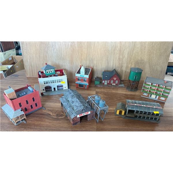 HO Scale Model Train Buildings  Pre Built Vintage Structures For Model Train City
