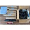 Image 1 : Box Of Model Train Supplies  Tracks, Engines, Box Cars, Freight Cars CP Rail & more