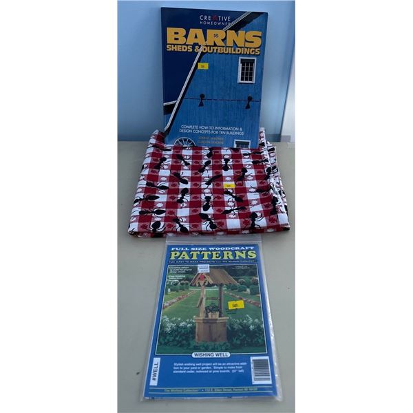 Full Sized Wood Pattern of a Wishing Well, Table Cloth & DYI Barns, Sheds & Outbuildings