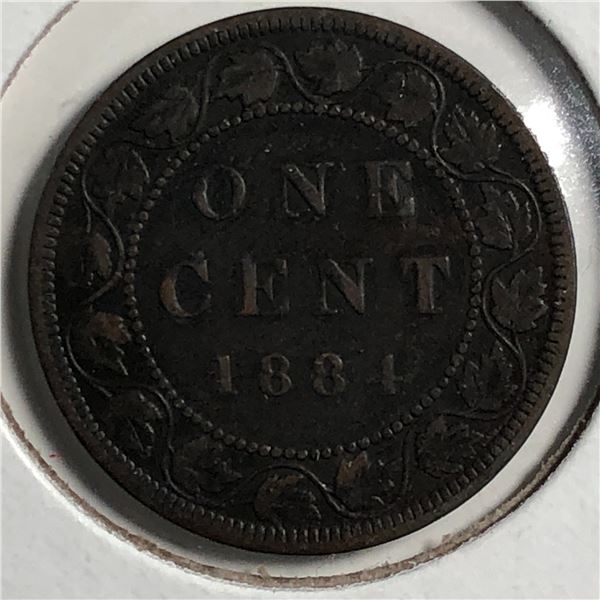 Canadian Large Cent 1884 VF++