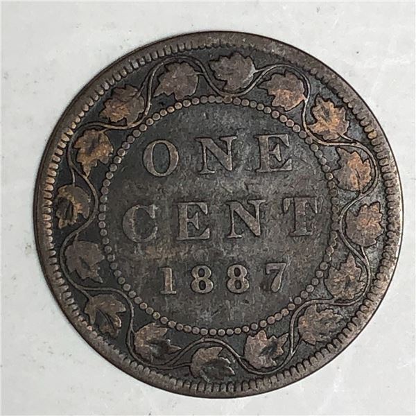 Canadian Large Cent 1887 V+F