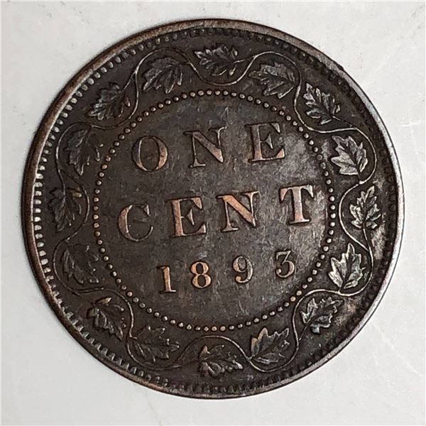 Canadian Large Cent 1893 EF+