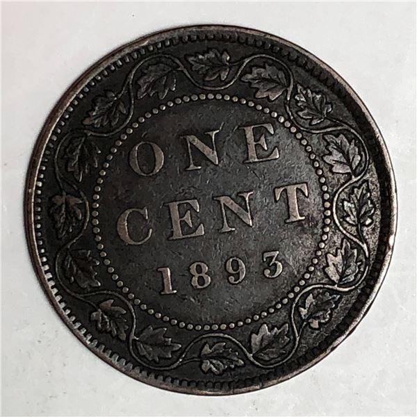Canadian Large Cent 1893 EF
