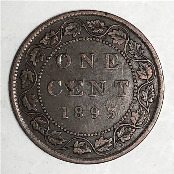 Canadian Large Cent 1893 VF +