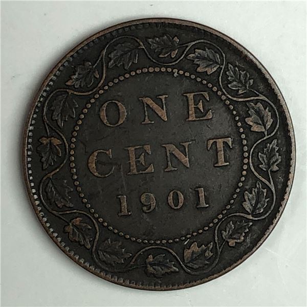Canadian Large Cent 1901 EF+++