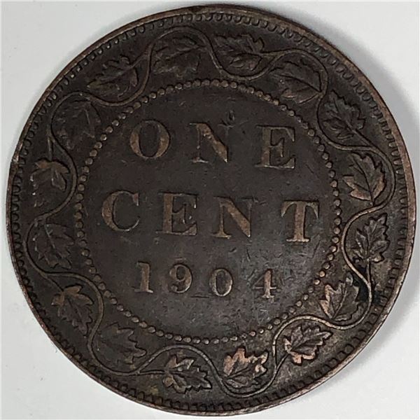 Canadian Large Cent 1904 VF+