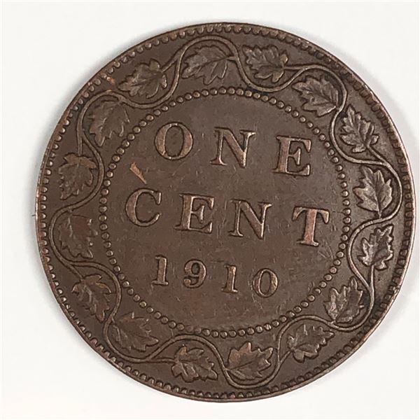 Canadian Large Cent 1910 VF