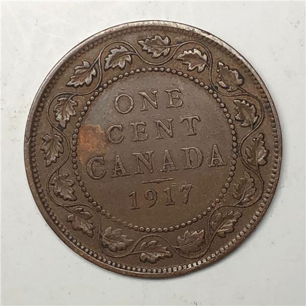 Canadian Large Cent 1917 EF++