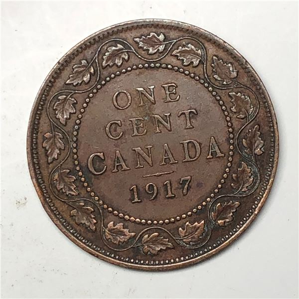 Canadian Large Cent 1917 EF++