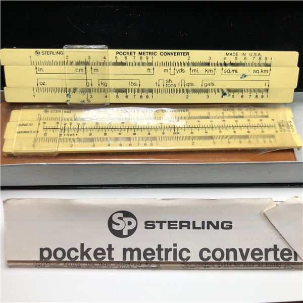 Vintage Sterling Pocket Metric Converter