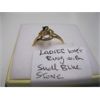 Image 2 : LADIES 10KT RING W/SM. BLUE STONE, SZ 7 1/4