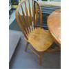 Image 2 : ROUND OAK SINGLE PEDESTAL DINETTE TABLE W/3 CHAIRS