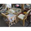 Image 1 : RATTAN DINETTE TABLE W/3 CHAIRS