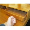 Image 2 : TEAK MID CENTURY MODERN DESK W/FLIP TOP & 4 DRAWERS