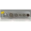 Image 1 : 1947 Canadian 5 Coin Set (Dollar Coin Missing)