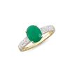 Image 1 : 14KT Yellow Gold 1.55ct Emerald and Diamond Ring