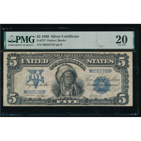 1899 $5 Chief Silver Certificate PMG 20